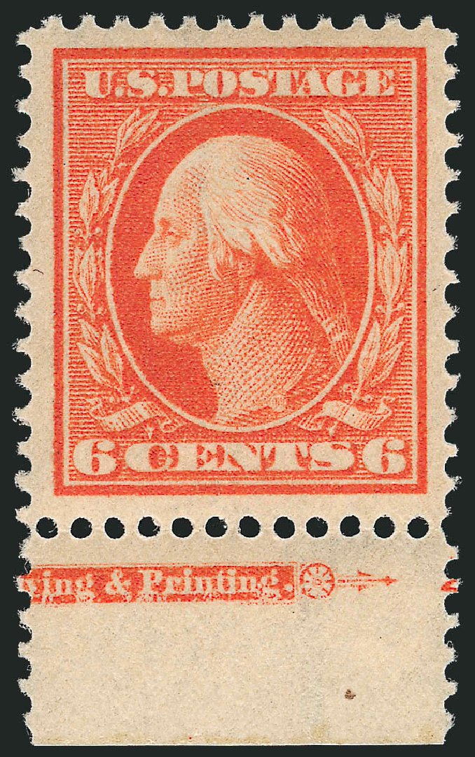 Value of US Stamp Scott Catalogue # 379 - 1911 6c Washington Perf 12. Robert Siegel Auction Galleries, Jun 2012, Sale 1026, Lot 1400