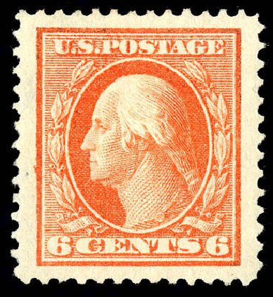 Price of US Stamps Scott #379 - 6c 1911 Washington Perf 12. Matthew Bennett International, Dec 2008, Sale 330, Lot 1763