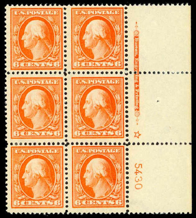 Values of US Stamp Scott #379: 1911 6c Washington Perf 12. Daniel Kelleher Auctions, Mar 2013, Sale 635, Lot 496