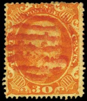 Costs of US Stamp Scott # 38 - 1860 30c Franklin. Harmer-Schau Auction Galleries, Feb 2012, Sale 92, Lot 837