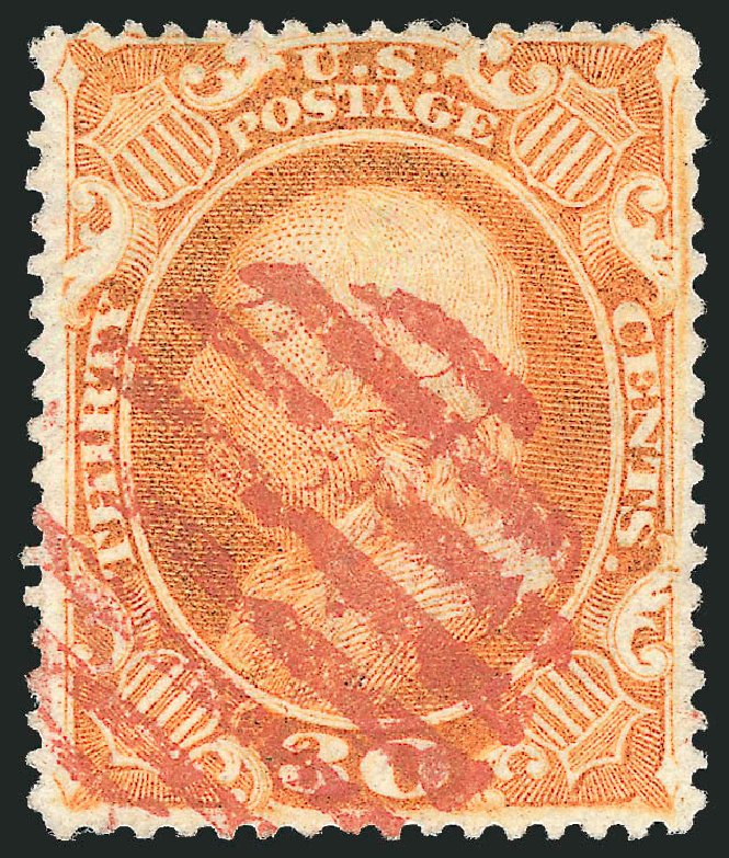 Price of US Stamps Scott Catalogue #38: 1860 30c Franklin. Robert Siegel Auction Galleries, Jun 2009, Sale 975, Lot 1227