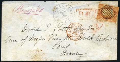 US Stamp Price Scott Cat. #38: 1860 30c Franklin. Harmer-Schau Auction Galleries, Feb 2010, Sale 84, Lot 1318