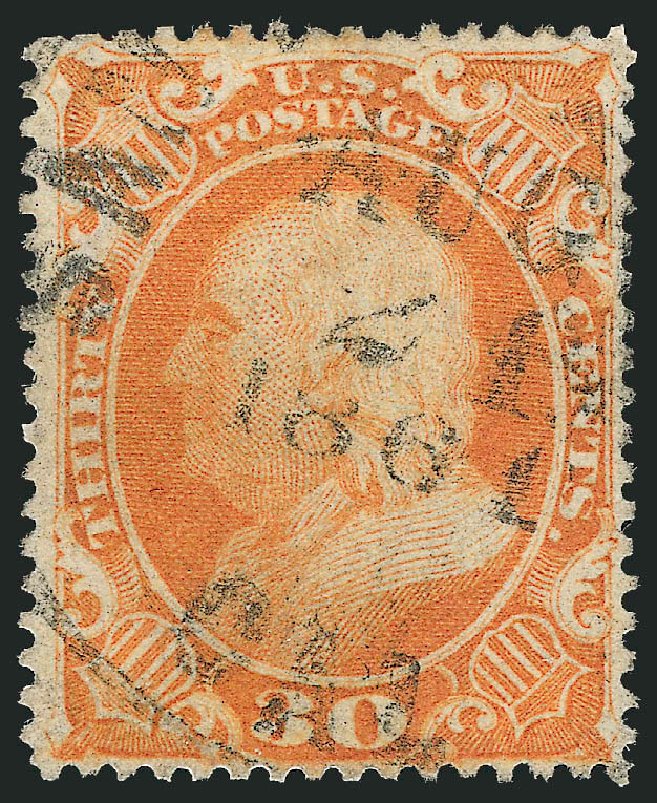 Values of US Stamps Scott #38: 30c 1860 Franklin. Robert Siegel Auction Galleries, Mar 2011, Sale 1007, Lot 2178