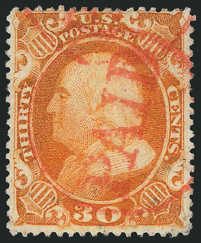 Value of US Stamps Scott Catalog 38 - 1860 30c Franklin. Robert Siegel Auction Galleries, Mar 2011, Sale 1007, Lot 2179