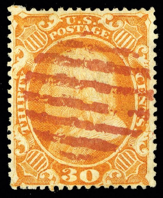 US Stamp Price Scott #38: 1860 30c Franklin. Spink Shreves Galleries, May 2014, Sale 148, Lot 59