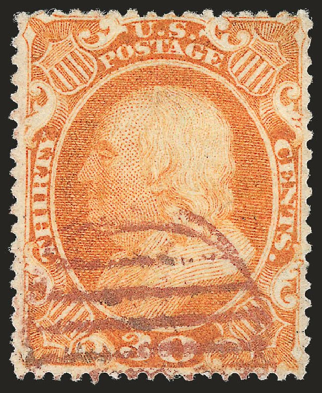 Costs of US Stamps Scott #38: 1860 30c Franklin. Robert Siegel Auction Galleries, Dec 2008, Sale 967, Lot 4150