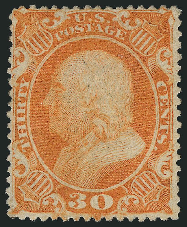 Prices of US Stamps Scott Catalog 38 - 1860 30c Franklin. Robert Siegel Auction Galleries, Dec 2009, Sale 982, Lot 5160