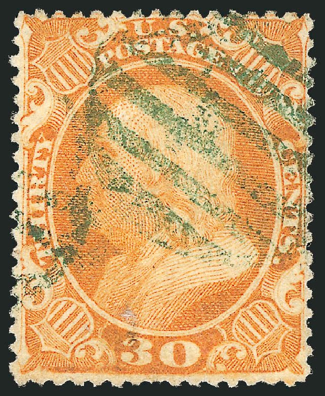 Costs of US Stamp Scott Catalog #38 - 30c 1860 Franklin. Robert Siegel Auction Galleries, Dec 2010, Sale 1000, Lot 1031