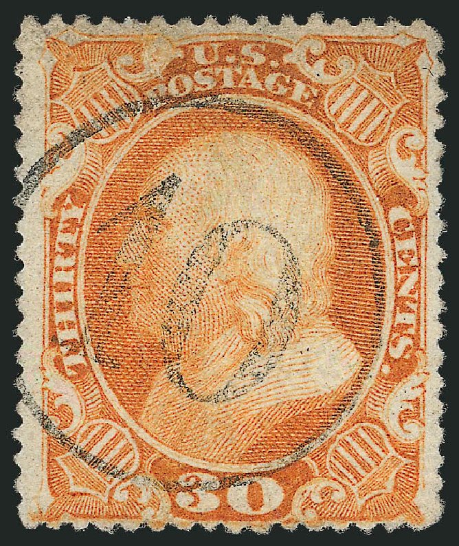 Cost of US Stamp Scott Catalogue # 38 - 30c 1860 Franklin. Robert Siegel Auction Galleries, Mar 2011, Sale 1007, Lot 2181