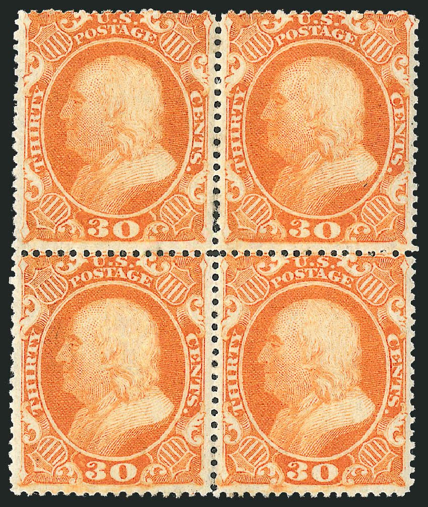 US Stamps Value Scott #38 - 30c 1860 Franklin. Robert Siegel Auction Galleries, Mar 2014, Sale 1067, Lot 991