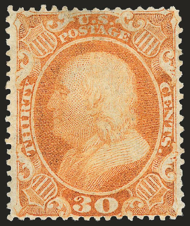 Prices of US Stamps Scott Cat. 38: 1860 30c Franklin. Robert Siegel Auction Galleries, Apr 2009, Sale 972, Lot 3051
