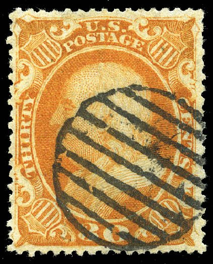 Price of US Stamps Scott Catalog # 38 - 1860 30c Franklin. Matthew Bennett International, May 2014, Sale 350, Lot 85