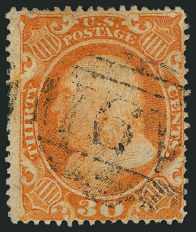 US Stamps Prices Scott Cat. # 38: 1860 30c Franklin. Robert Siegel Auction Galleries, Mar 2012, Sale 1019, Lot 385