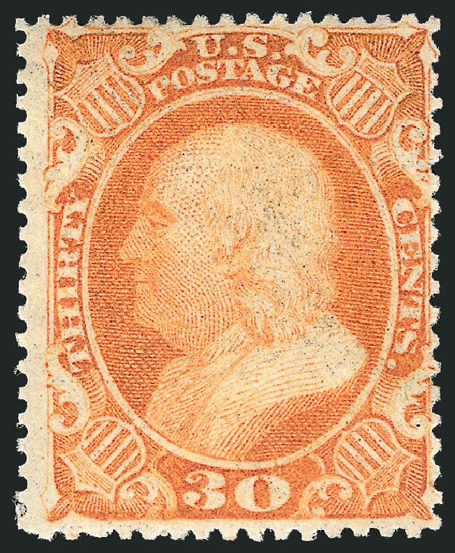 US Stamps Price Scott Catalogue 38 - 30c 1860 Franklin. Robert Siegel Auction Galleries, Jun 2009, Sale 975, Lot 1225