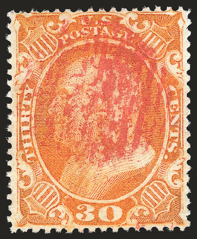 Costs of US Stamps Scott #38: 1860 30c Franklin. Robert Siegel Auction Galleries, Apr 2010, Sale 984, Lot 215