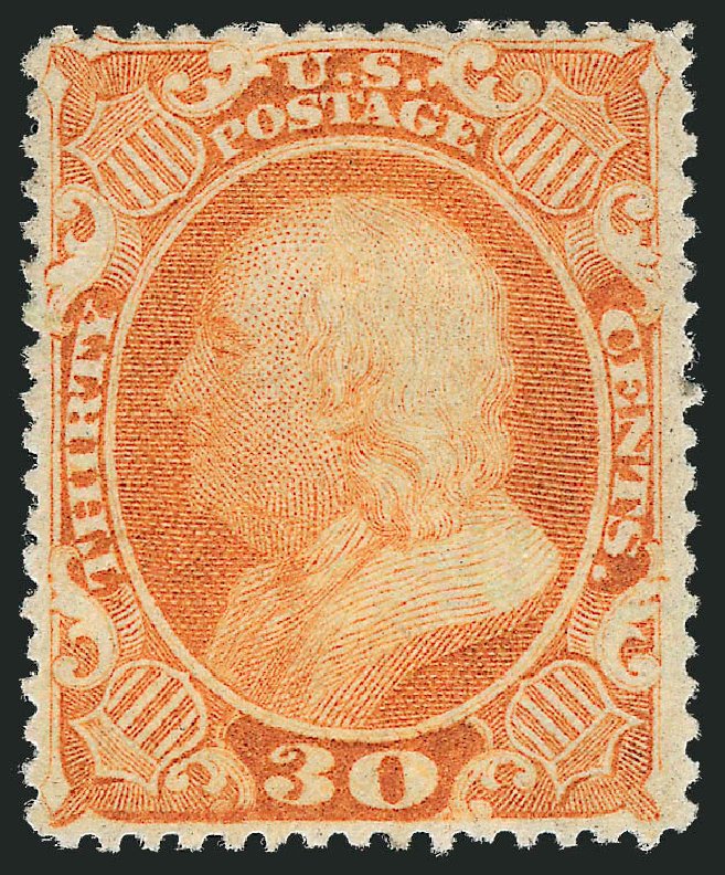 Price of US Stamp Scott Catalogue 38 - 1860 30c Franklin. Robert Siegel Auction Galleries, Sep 2010, Sale 993, Lot 352