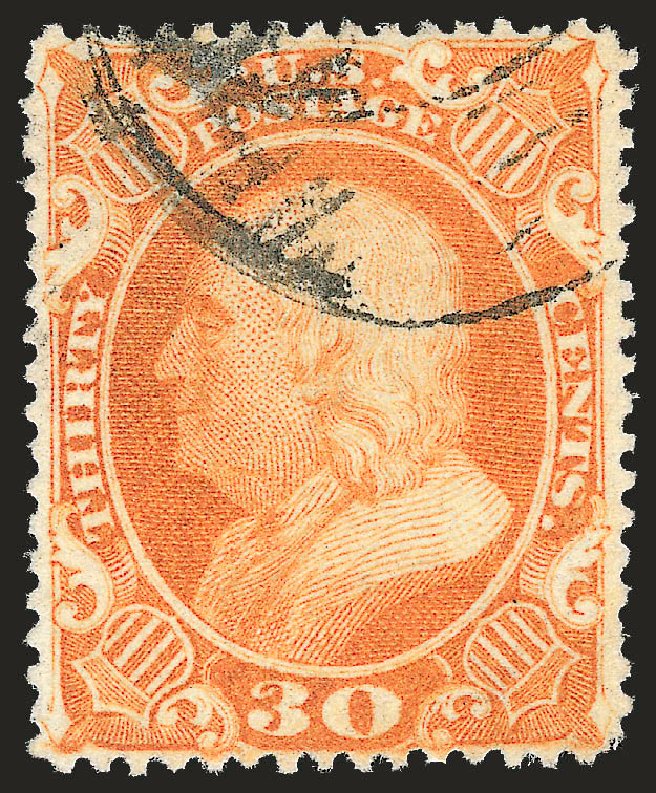 Price of US Stamp Scott Catalog #38 - 1860 30c Franklin. Robert Siegel Auction Galleries, Apr 2010, Sale 984, Lot 216