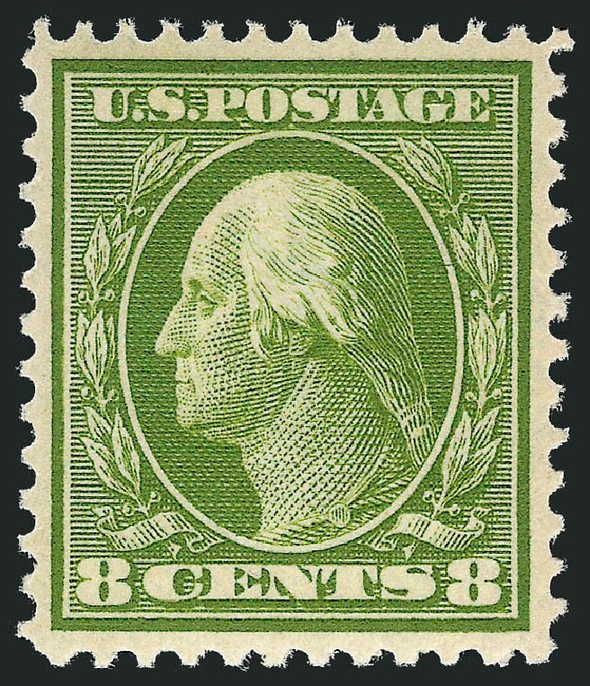 US Stamps Price Scott #380 - 1911 8c Washington Perf 12. Robert Siegel Auction Galleries, May 2013, Sale 1044, Lot 257