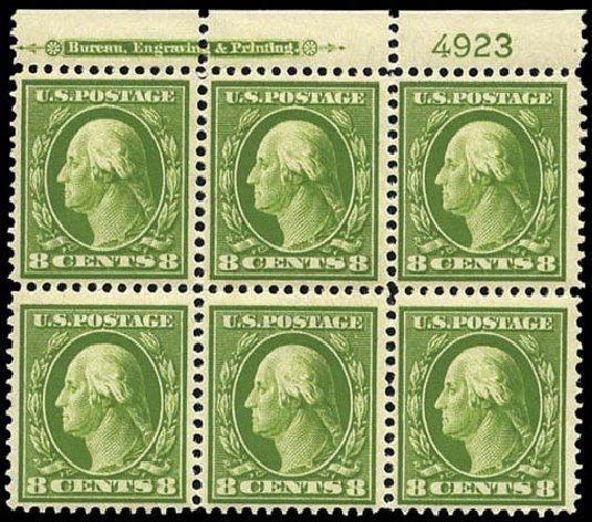 US Stamps Value Scott Catalog #380: 8c 1911 Washington Perf 12. Matthew Bennett International, Mar 2011, Sale 336, Lot 1279