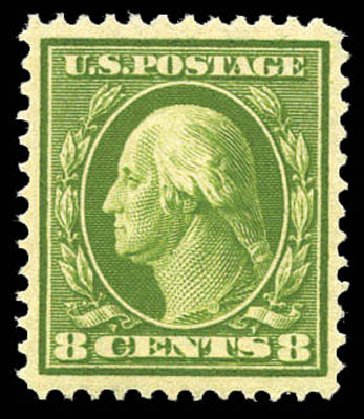 Values of US Stamp Scott #380 - 1911 8c Washington Perf 12. Matthew Bennett International, Mar 2011, Sale 337, Lot 2849