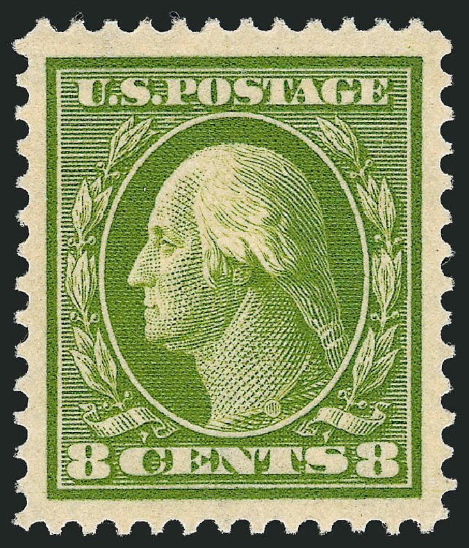 US Stamp Values Scott Cat. #380: 8c 1911 Washington Perf 12. Robert Siegel Auction Galleries, Sep 2008, Sale 962, Lot 2689