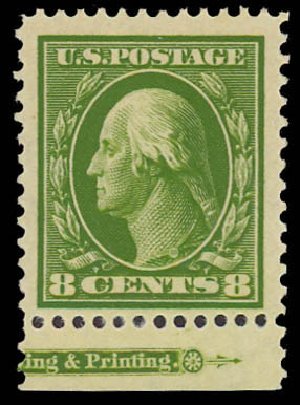 US Stamp Prices Scott #380: 8c 1911 Washington Perf 12. Daniel Kelleher Auctions, Jun 2012, Sale 630, Lot 1800