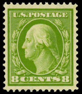 US Stamp Price Scott Catalogue 380: 8c 1911 Washington Perf 12. Daniel Kelleher Auctions, Mar 2014, Sale 648, Lot 2150