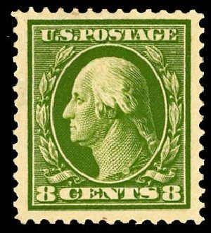 Price of US Stamp Scott Cat. #380 - 8c 1911 Washington Perf 12. Daniel Kelleher Auctions, Dec 2012, Sale 633, Lot 661