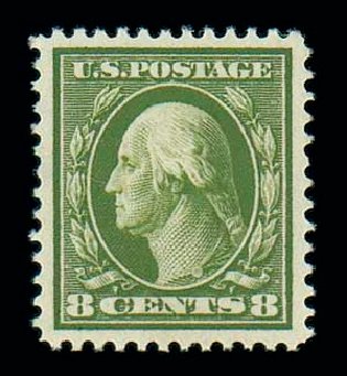 US Stamp Price Scott Cat. 380: 8c 1911 Washington Perf 12. Matthew Bennett International, Dec 2007, Sale 325, Lot 2015
