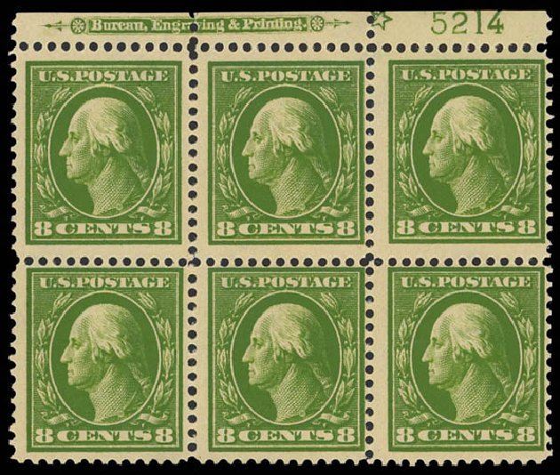 Values of US Stamps Scott 380: 8c 1911 Washington Perf 12. Daniel Kelleher Auctions, Aug 2012, Sale 631, Lot 1155