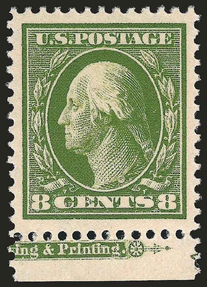 Cost of US Stamps Scott Catalog 380: 8c 1911 Washington Perf 12. Robert Siegel Auction Galleries, Sep 2009, Sale 976, Lot 1965