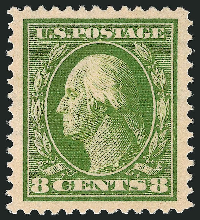 US Stamps Prices Scott Catalog #380 - 1911 8c Washington Perf 12. Robert Siegel Auction Galleries, Nov 2012, Sale 1034, Lot 353