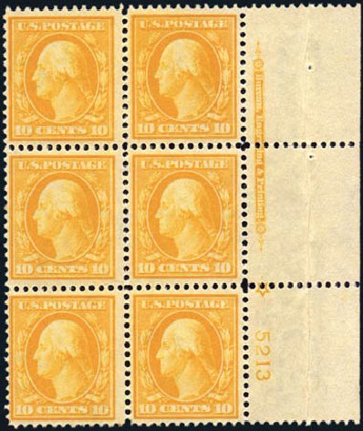 US Stamp Prices Scott Catalogue 381: 10c 1911 Washington Perf 12. Harmer-Schau Auction Galleries, Mar 2011, Sale 89, Lot 317