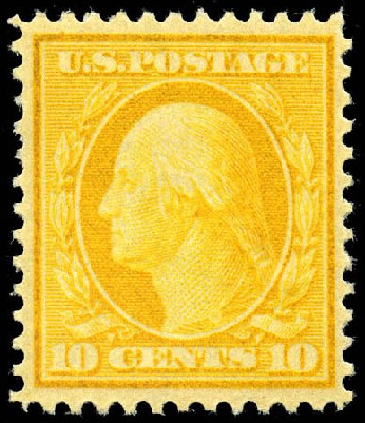 US Stamps Prices Scott Catalog 381: 10c 1911 Washington Perf 12. Matthew Bennett International, Jun 2008, Sale 328, Lot 910