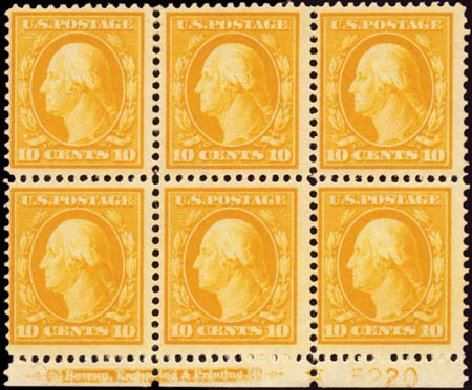 US Stamps Values Scott Catalogue # 381: 1911 10c Washington Perf 12. Harmer-Schau Auction Galleries, Feb 2012, Sale 92, Lot 1125