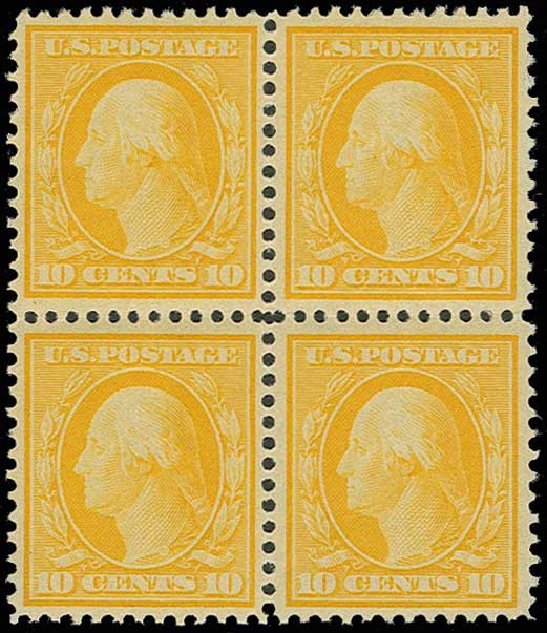 US Stamps Values Scott 381: 10c 1911 Washington Perf 12. H.R. Harmer, Jun 2013, Sale 3003, Lot 1273
