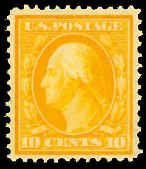 Values of US Stamp Scott 381 - 10c 1911 Washington Perf 12. Daniel Kelleher Auctions, Dec 2012, Sale 633, Lot 663
