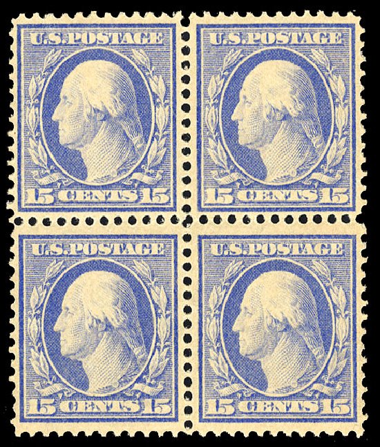 Value of US Stamp Scott Catalogue 382: 1911 15c Washington Perf 12. Cherrystone Auctions, Nov 2009, Sale 200911, Lot 3118