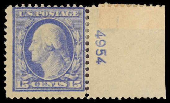 US Stamp Price Scott # 382: 15c 1911 Washington Perf 12. Daniel Kelleher Auctions, Oct 2012, Sale 632, Lot 1298