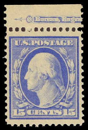 Price of US Stamps Scott Cat. 382: 15c 1911 Washington Perf 12. Daniel Kelleher Auctions, Aug 2012, Sale 631, Lot 1160