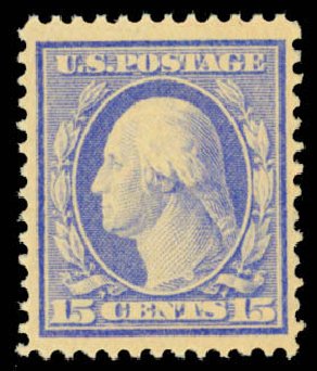 US Stamps Prices Scott Catalogue #382 - 1911 15c Washington Perf 12. Daniel Kelleher Auctions, Mar 2013, Sale 635, Lot 500