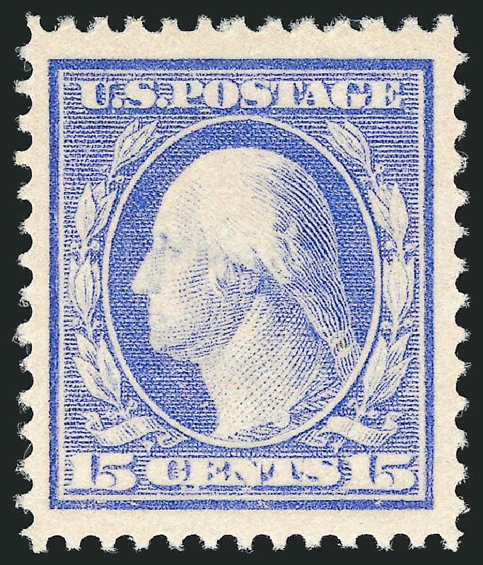 Costs of US Stamps Scott Cat. # 382: 15c 1911 Washington Perf 12. Robert Siegel Auction Galleries, Jul 2013, Sale 1050, Lot 510