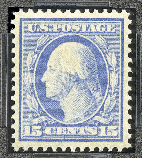 US Stamp Price Scott Cat. # 382: 1911 15c Washington Perf 12. Matthew Bennett International, Sep 2010, Sale 331, Lot 711