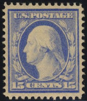 Prices of US Stamps Scott Catalog 382: 1911 15c Washington Perf 12. Cherrystone Auctions, Mar 2008, Sale 200803, Lot 261