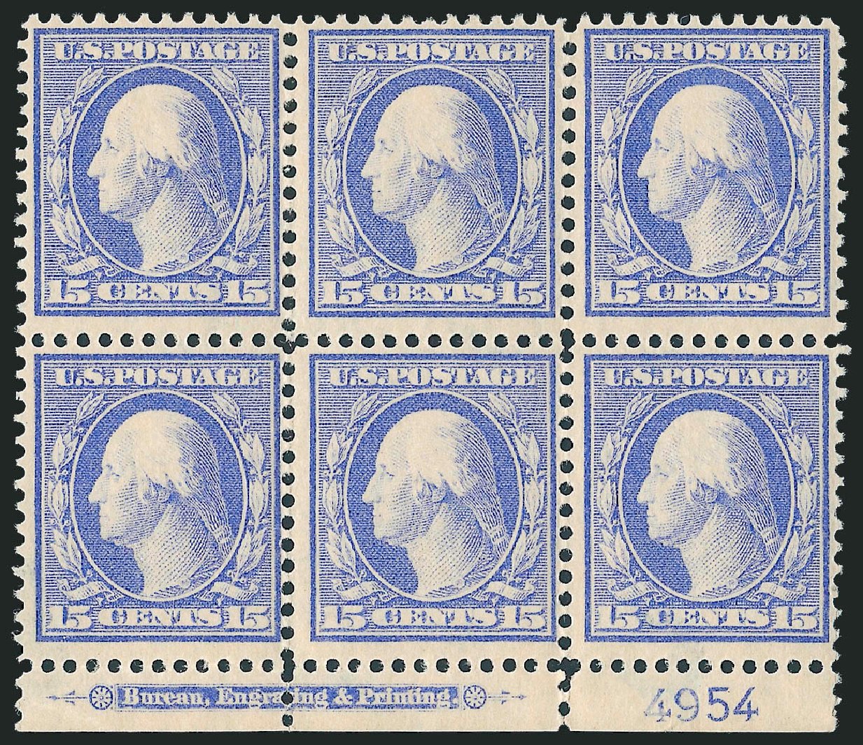 Value of US Stamps Scott Catalog 382: 1911 15c Washington Perf 12. Robert Siegel Auction Galleries, Mar 2011, Sale 1007, Lot 2684