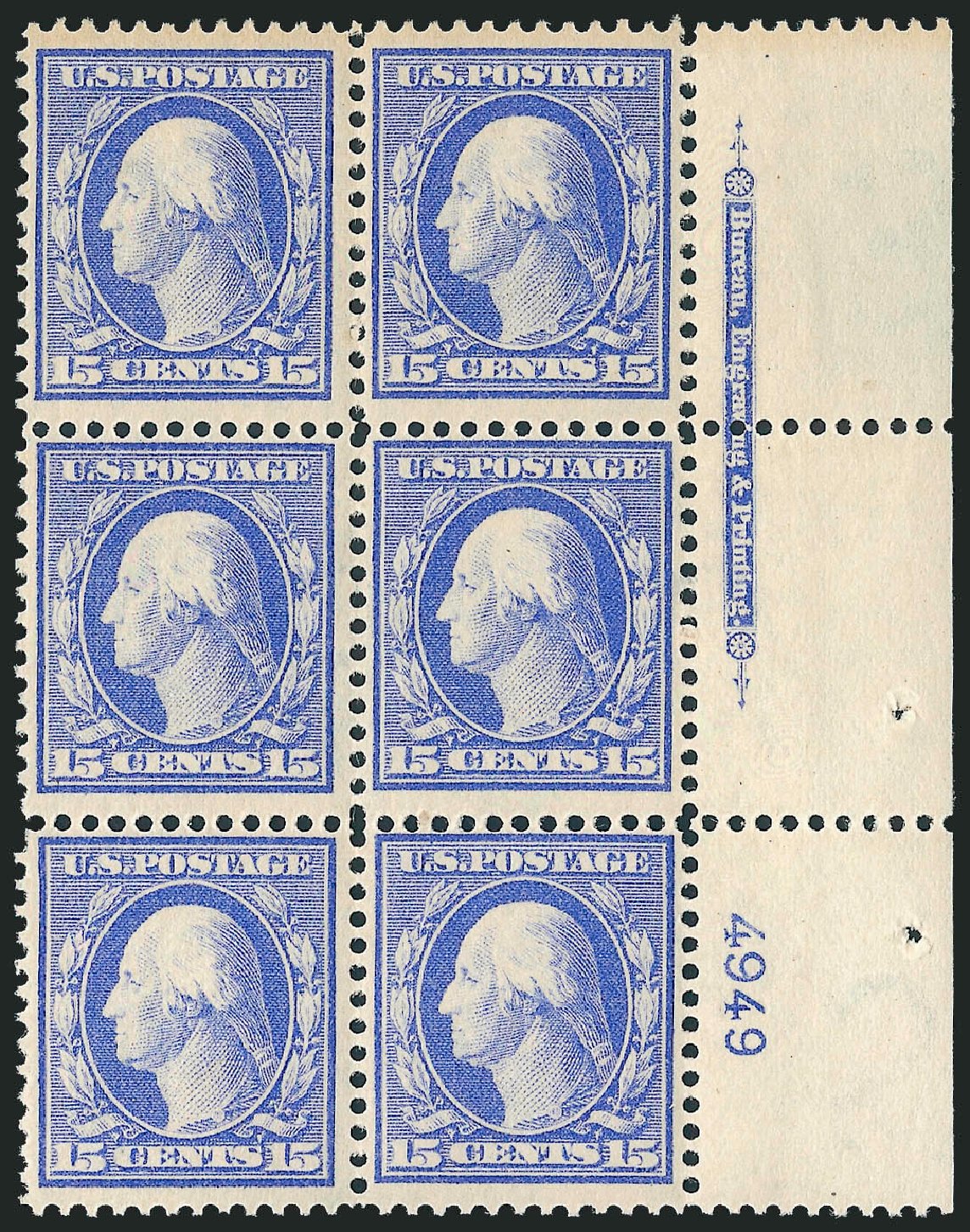 Value of US Stamps Scott 382: 1911 15c Washington Perf 12. Robert Siegel Auction Galleries, Oct 2011, Sale 1014, Lot 1835