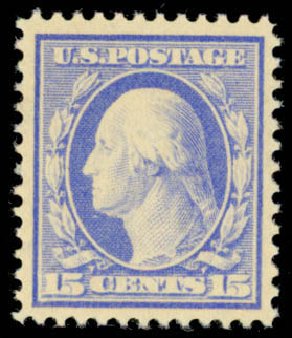 Cost of US Stamp Scott Catalogue # 382 - 15c 1911 Washington Perf 12. Daniel Kelleher Auctions, Apr 2013, Sale 636, Lot 332