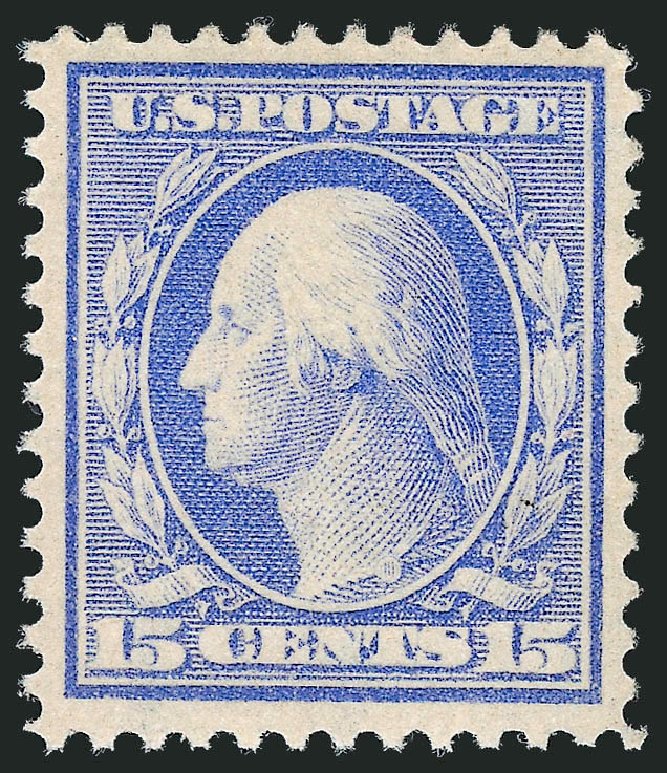 Cost of US Stamp Scott Catalog #382: 1911 15c Washington Perf 12. Robert Siegel Auction Galleries, Dec 2012, Sale 1037, Lot 2022