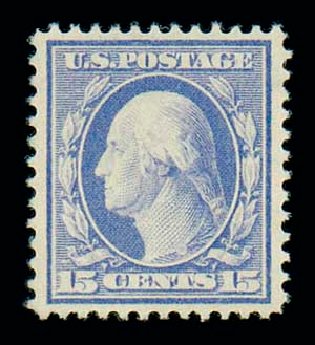 Values of US Stamp Scott Catalogue 382: 1911 15c Washington Perf 12. Matthew Bennett International, Dec 2007, Sale 325, Lot 2016