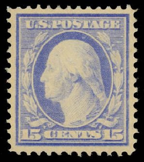 US Stamp Prices Scott Cat. #382: 1911 15c Washington Perf 12. Daniel Kelleher Auctions, Jul 2011, Sale 625, Lot 956